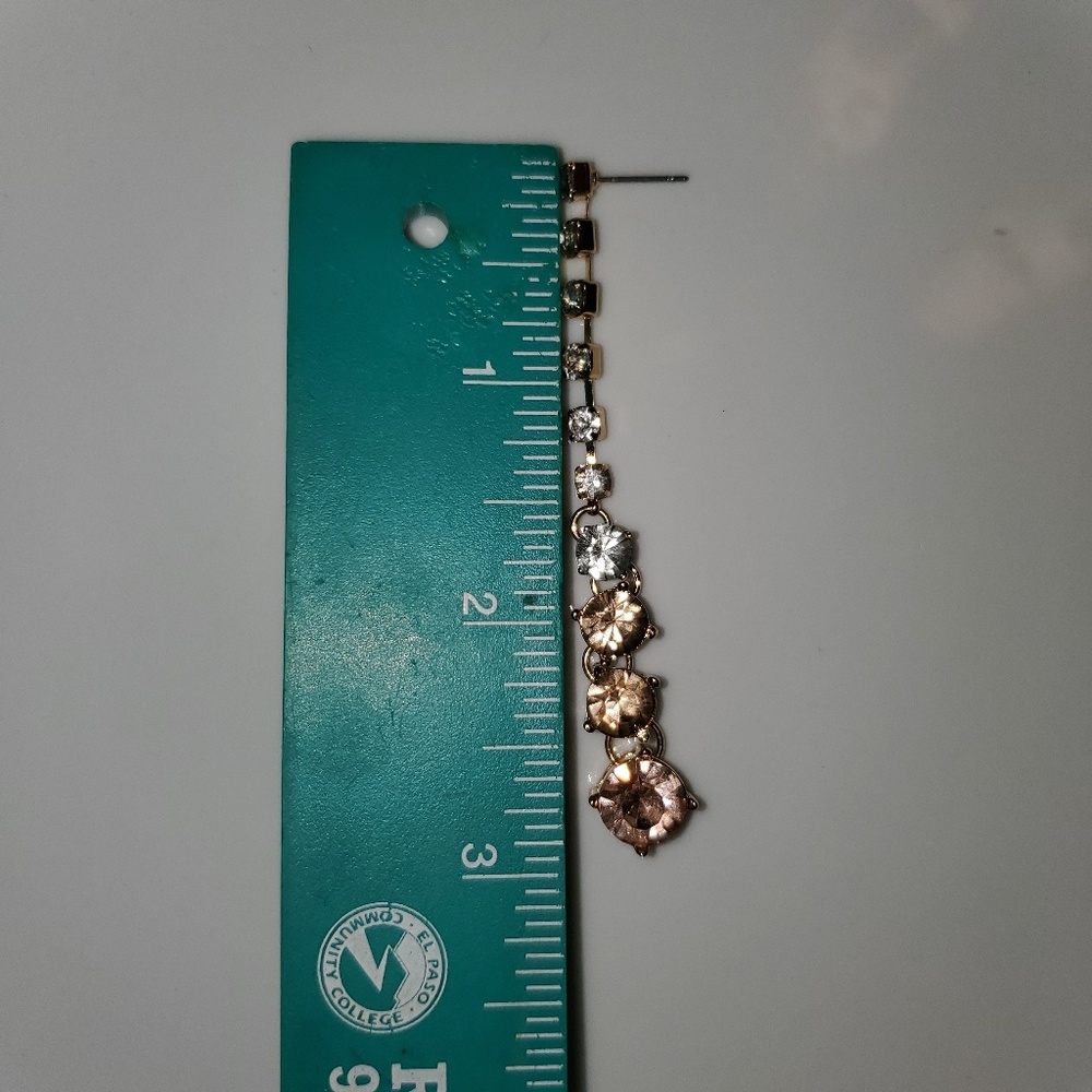 Call it Spring Dangling Rhinestone Earrings - Picture 5 of 6